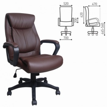 Кресло офисное BRABIX Enter EX-511 (коричневый) в Кыштовке - kyshtovka.mebel54.com | фото