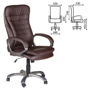 Кресло офисное BRABIX Omega EX-589 (коричневое) в Кыштовке - kyshtovka.mebel54.com | фото